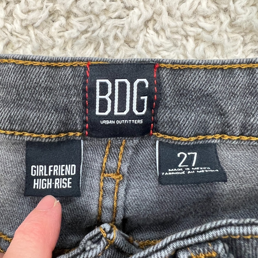 BDG Urban Outfitters Jeans Womens 27 Black Denim Girlfriend High Rise Stretch - Picture 6 of 13